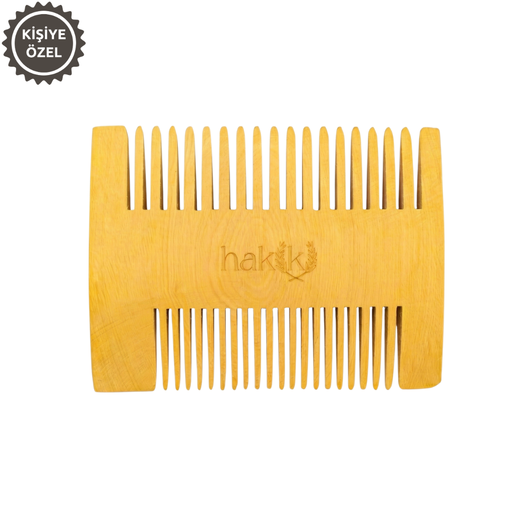 El Yapımı Şimşir Tarak Çift Taraflı 7 Cm