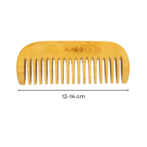 El Yapımı Şimşir Tarak Geniş Dişli 12 Cm