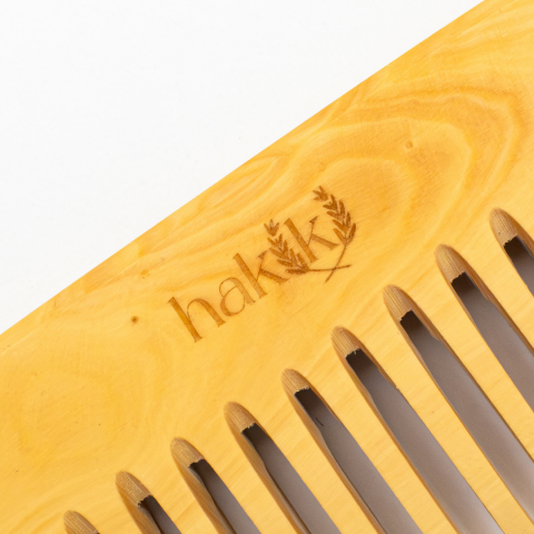 El Yapımı Şimşir Tarak Geniş Dişli 12 Cm