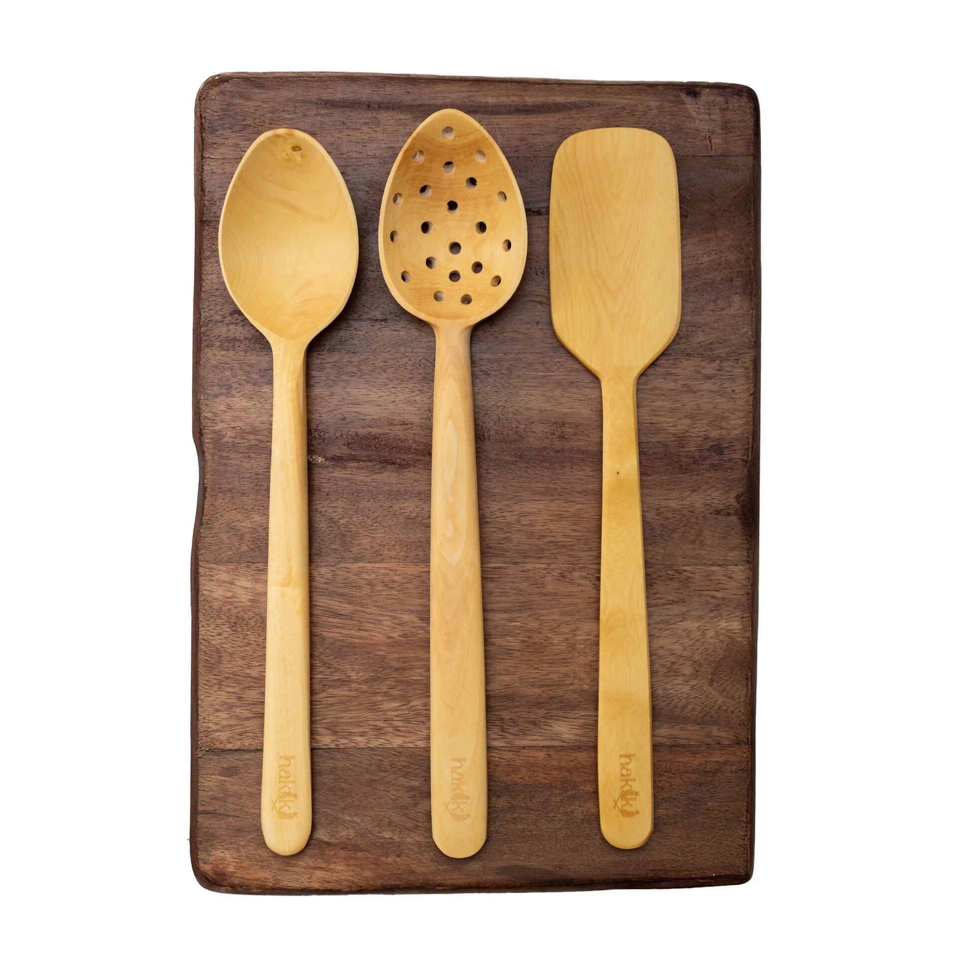 Handmade Boxwood Three-Piece Kitchen Set 2 