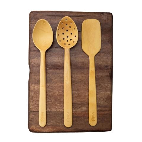 Handmade Boxwood Three-Piece Kitchen Set 2 