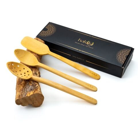 Handmade Boxwood Three-Piece Kitchen Set 2 