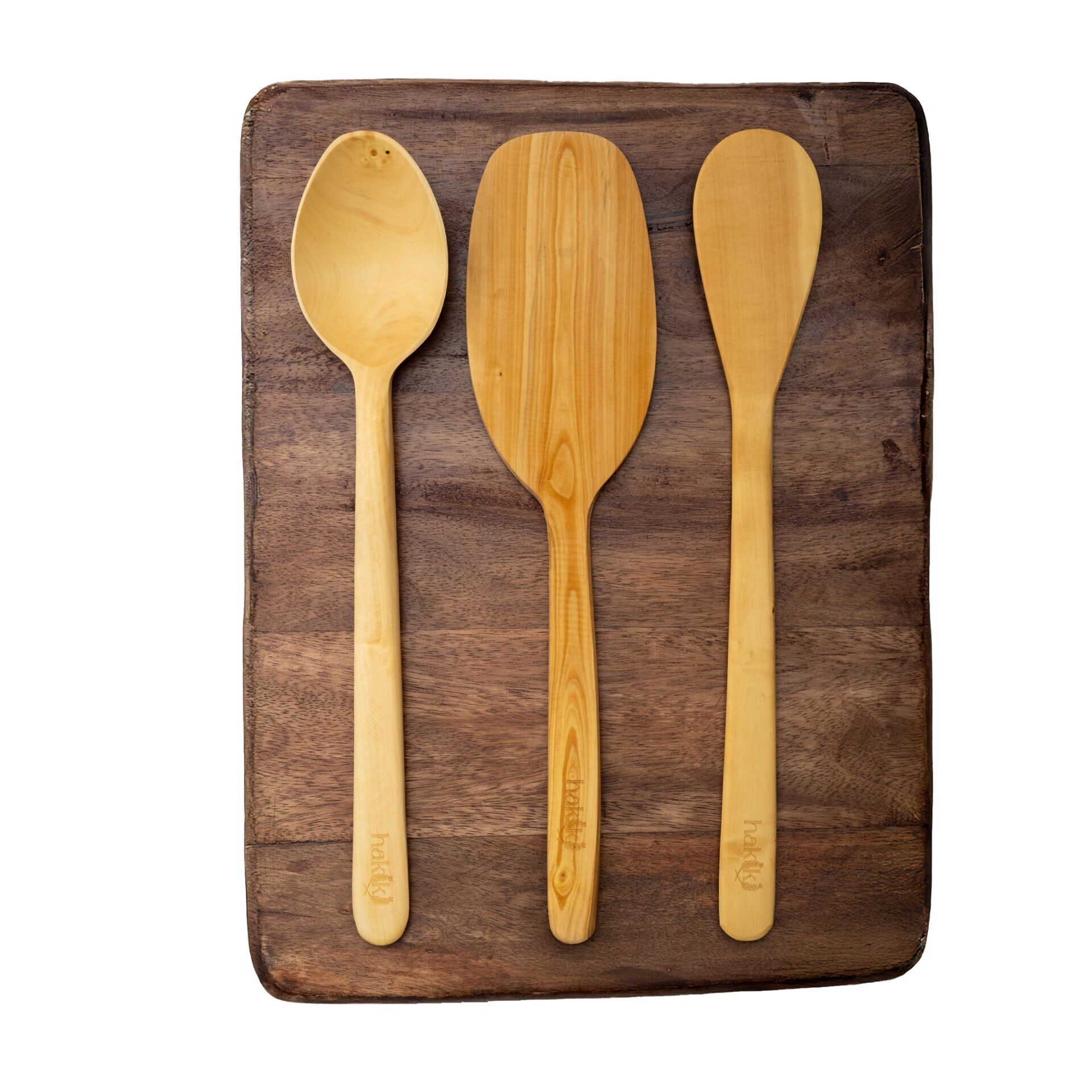 Handmade Boxwood Three-Piece Kitchen Set