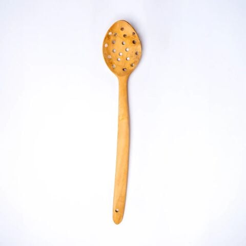 Handmade Boxwood Strainer Spoon (28-30 cm)