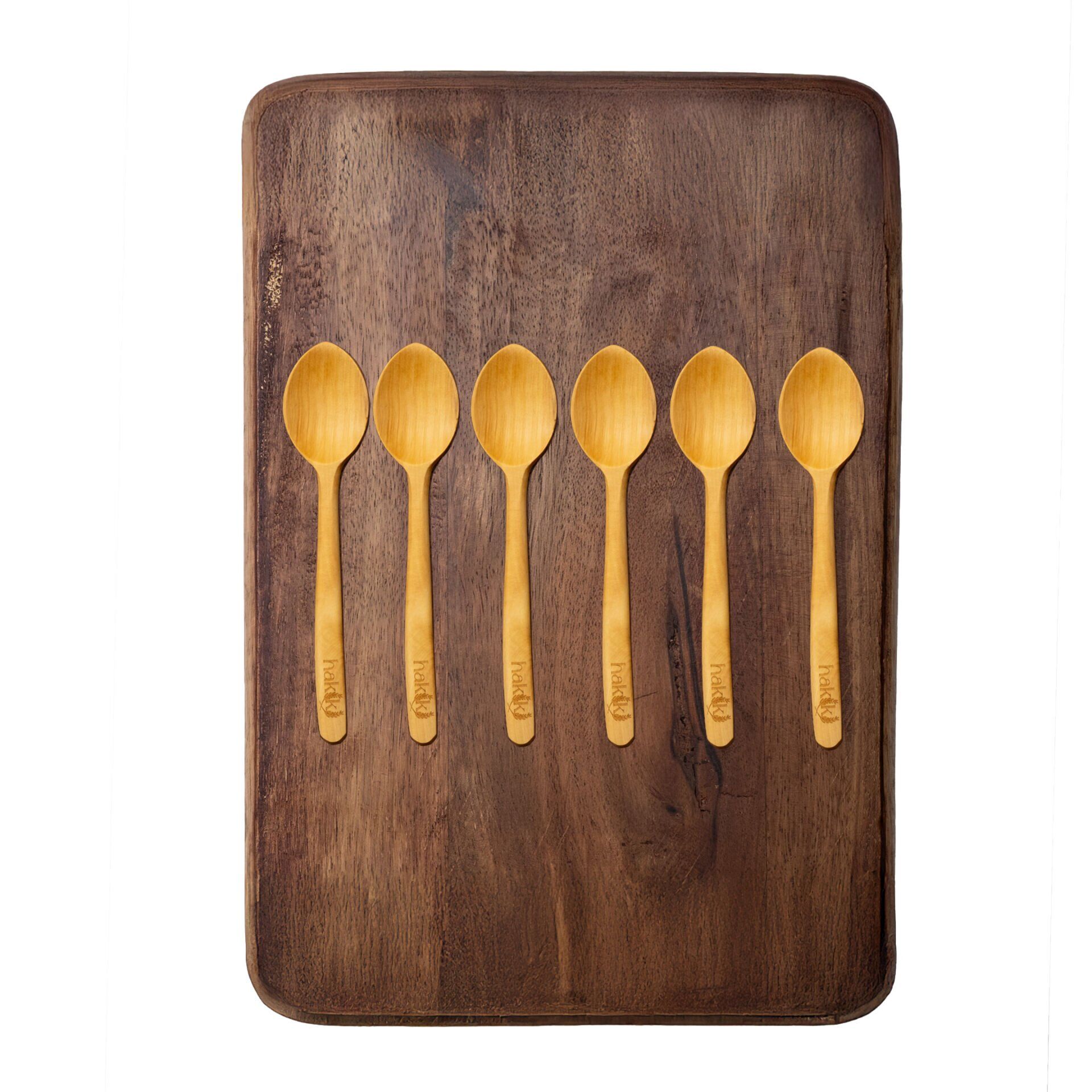 Handmade Boxwood 6-Piece Tea Spoon Set 