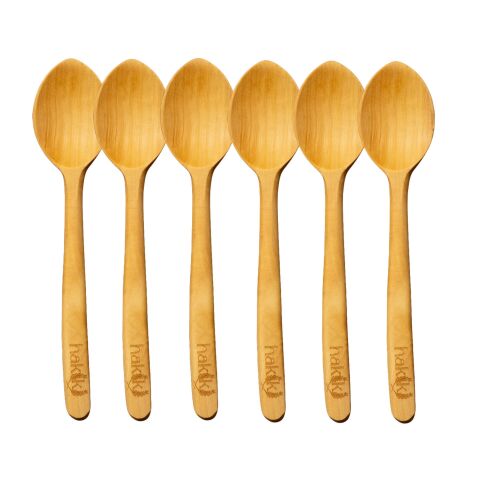 El Yapımı 6 Parça Şimşir Çay Kaşığı Seti 12 Cm