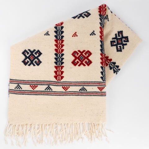 Koç Boynuzu Motifli El Dokuması Kilim