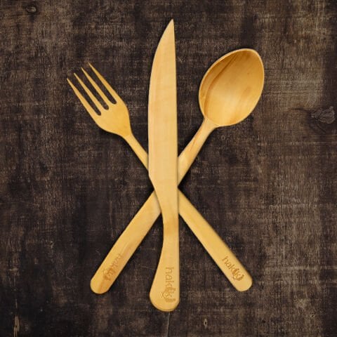 Genuine Boxwood Dessert Cutlery Set