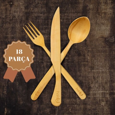 Genuine Boxwood 18 Piece Dessert Cutlery Set