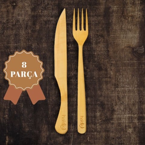 Şimşir 8 Parça Tatlı Çatal Bıçak Seti 18 Cm