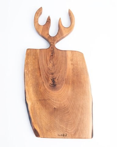 Handmade Walnut Cutting and Serving Board (Deer Model)