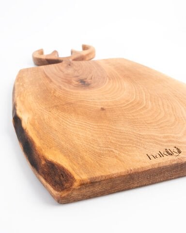 El Yapımı Ceviz Kesme & Sunum Tahtası (Geyik modeli)