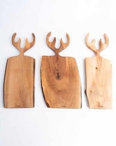 El Yapımı Ceviz Kesme & Sunum Tahtası (Geyik modeli)