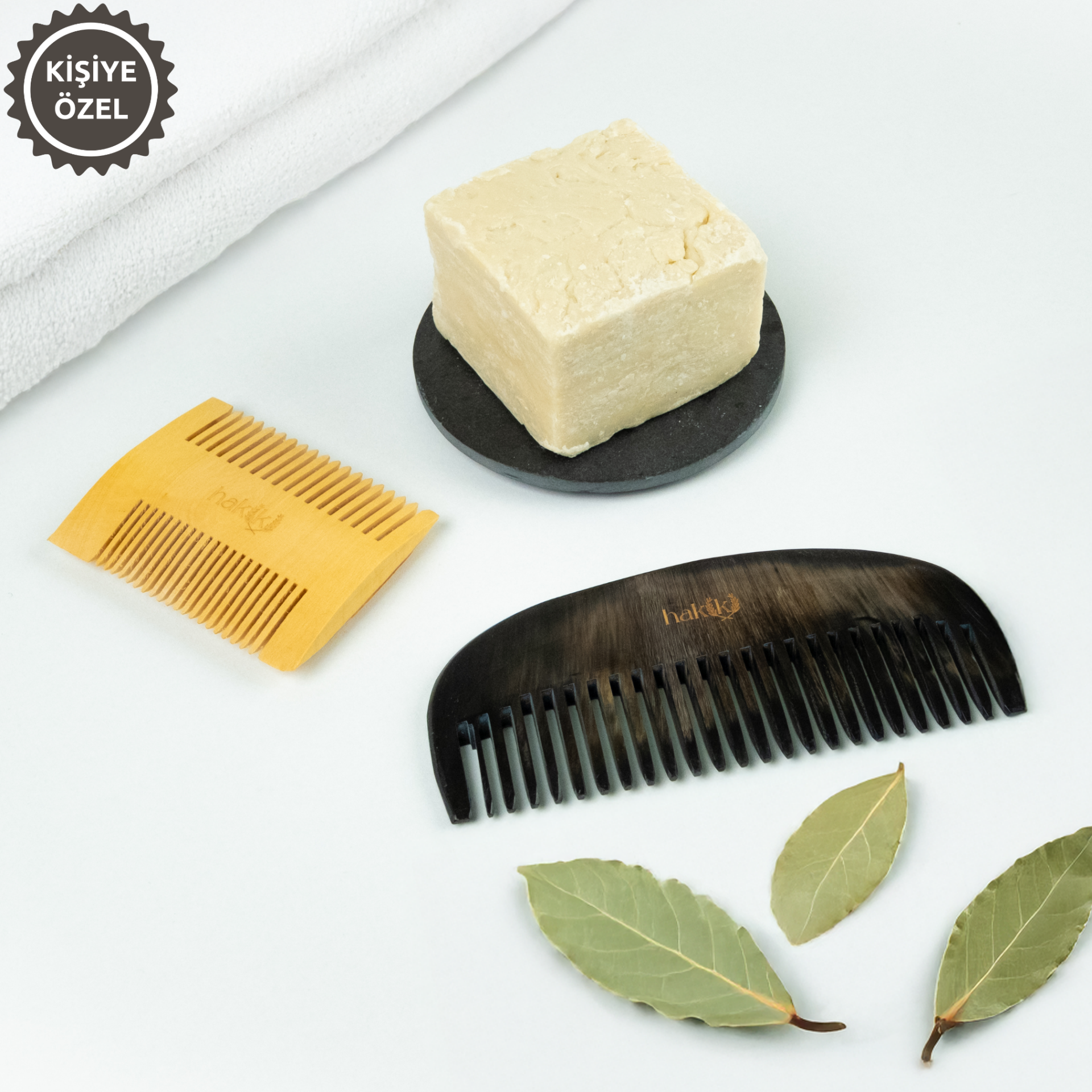 Hair Care Trio (Handleless Bone Comb + Double-Sided Boxwood Comb + Laurel Soap)