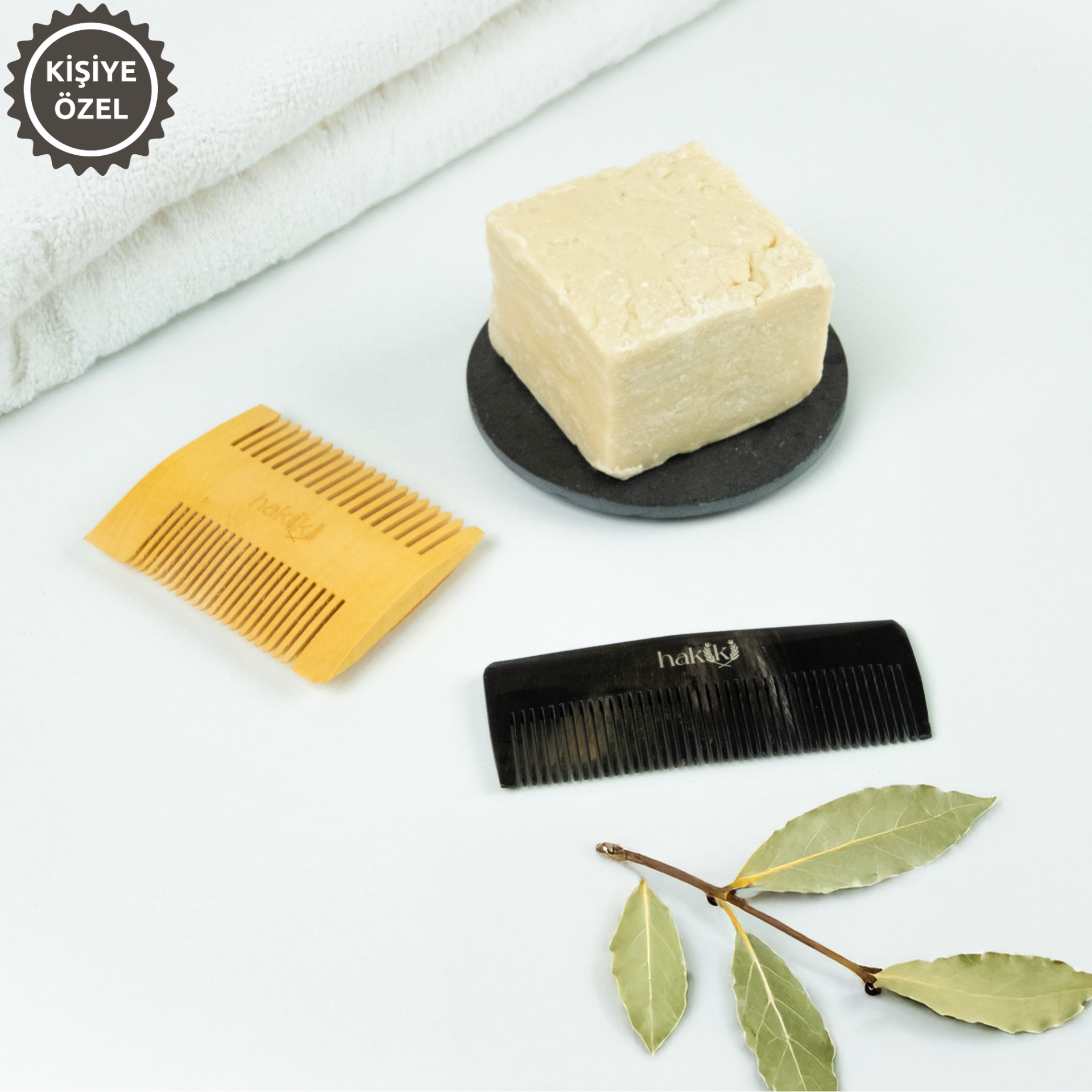 Hair Care Trio (Men's Bone Comb + Double-Sided Boxwood Comb + Laurel Soap)