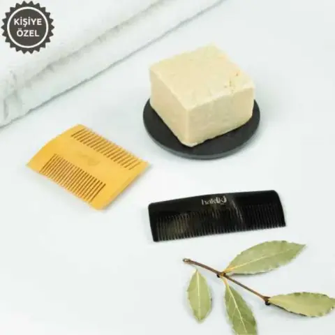 Hair Care Trio (Men's Bone Comb + Double-Sided Boxwood Comb + Laurel Soap)