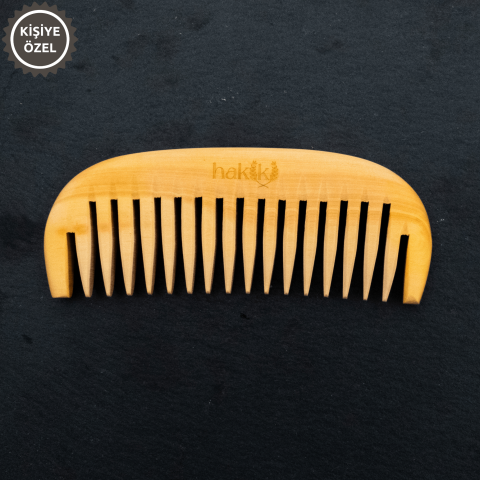 Natural Handmade Wide Tongue Boxwood Comb + Laurel Soap Set