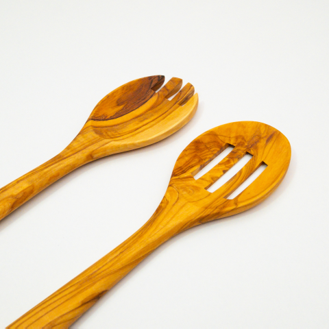Olive Wood 2-Piece Ladle Set