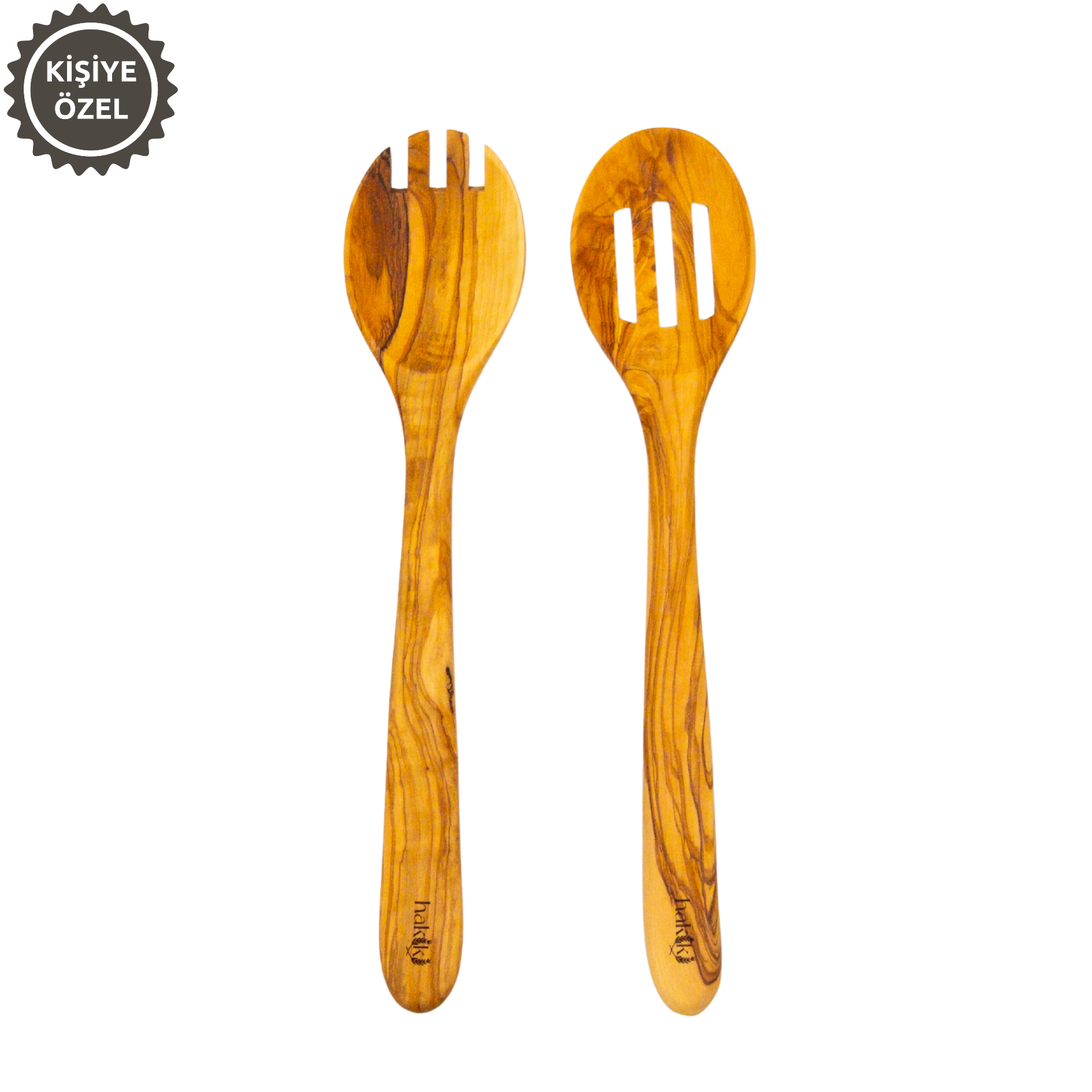 Olive Wood 2-Piece Ladle Set