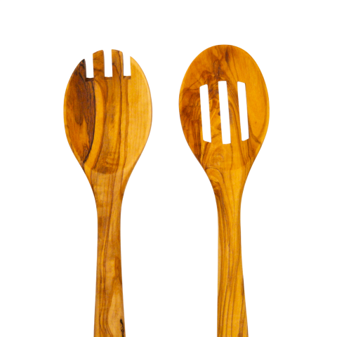 Olive Wood 2-Piece Ladle Set