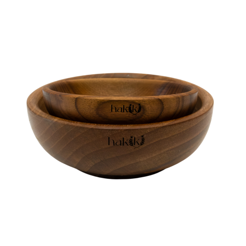 Handmade Natural 2-Piece Walnut Bowl Set