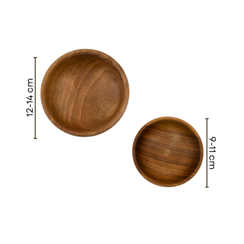 Handmade Natural 2-Piece Walnut Bowl Set
