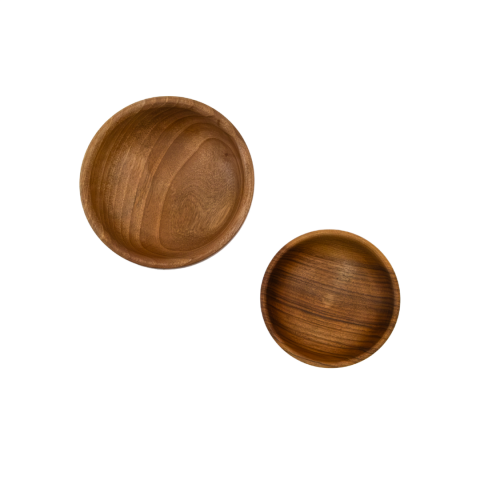 Handmade Natural 2-Piece Walnut Bowl Set