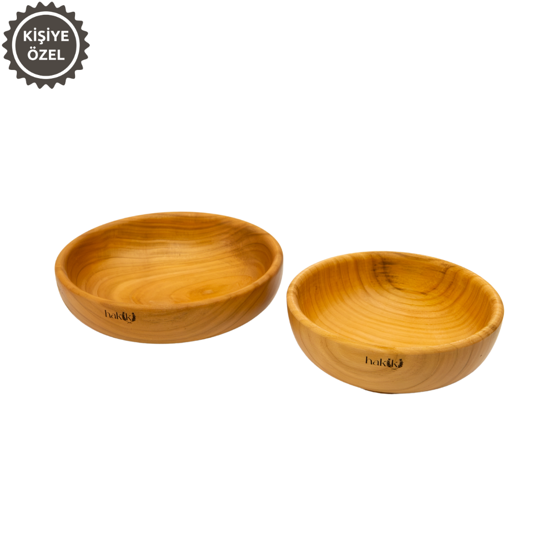 Handmade Natural 2-Piece Cherry Bowl Set