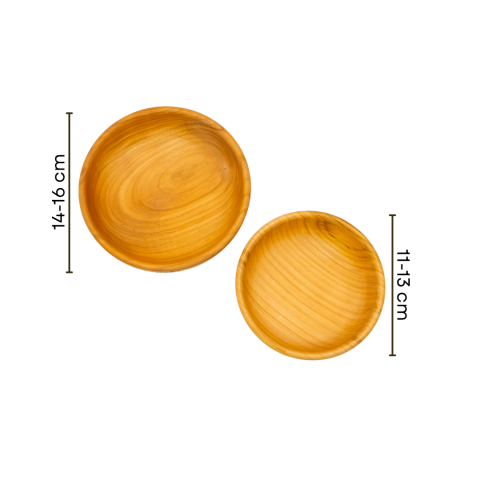 Handmade Natural 2-Piece Cherry Bowl Set