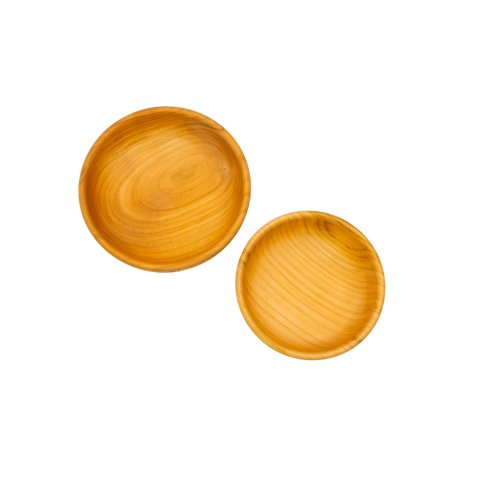 Handmade Natural 2-Piece Cherry Bowl Set