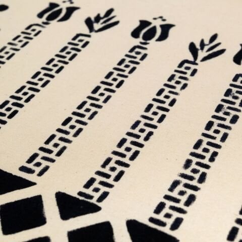 %100 El İşçiliği Kastamonu Taş Baskı Çanta – Model 3