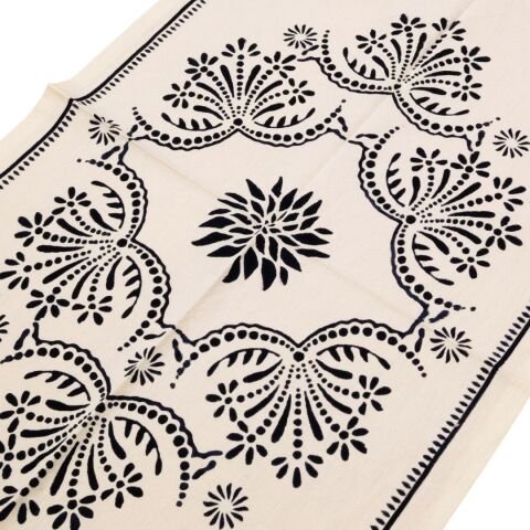 %100 El İşçiliği Kastamonu Taş Baskı Runner 45x100 Cm