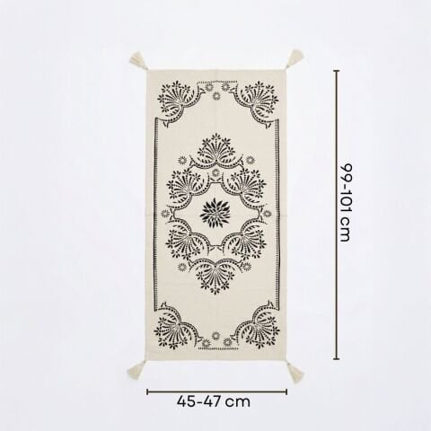 %100 El İşçiliği Kastamonu Taş Baskı Runner 45x100 Cm