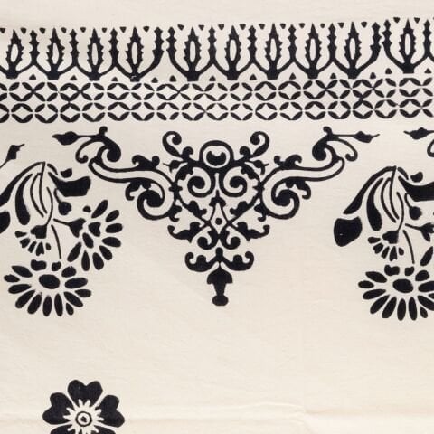 100% Handmade Kastamonu Stone-Printed Tablecloth 150×220 cm