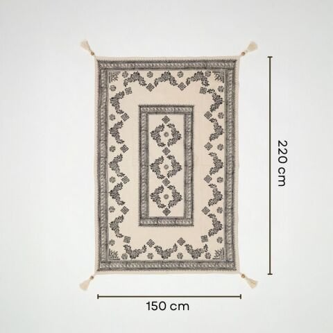 100% Handmade Kastamonu Stone-Printed Tablecloth 150×220 cm – Model 2