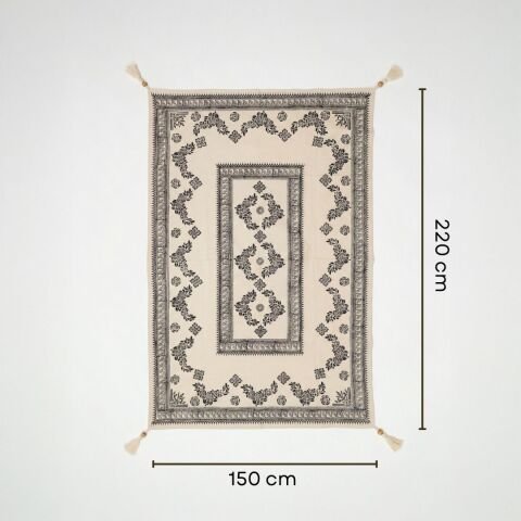 %100 El İşçiliği Kastamonu Taş Baskı Masa Örtüsü 150x220 Cm - Model 2