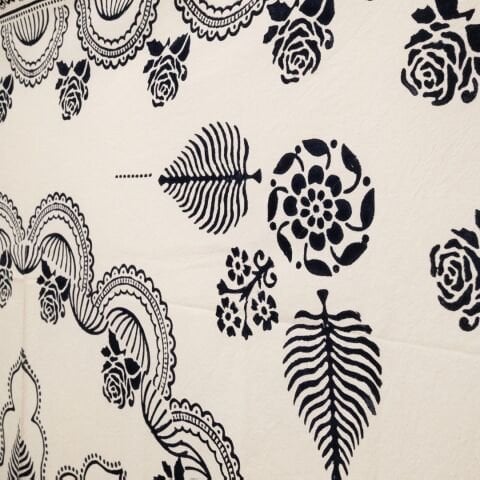 100% Handmade Kastamonu Stone-Printed Tablecloth 150×150 cm