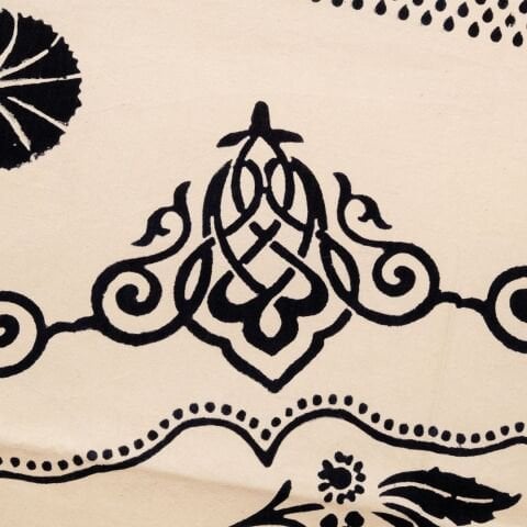 100% Handmade Kastamonu Stone-Printed Tablecloth 150×150 cm – Model 2