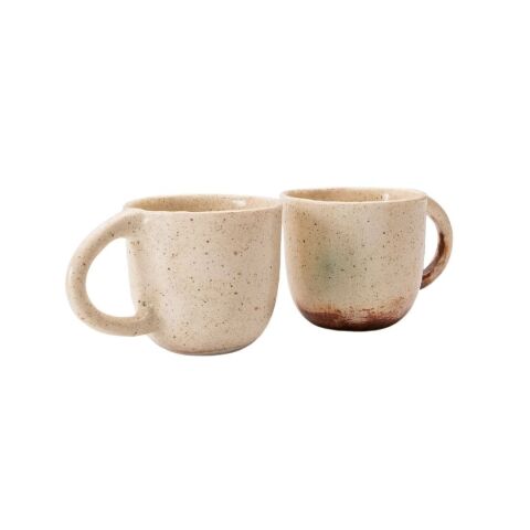 El Yapımı Seramik Bardak 2'li Set 80-100 Ml