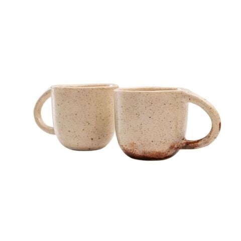Handmade Ceramic Mug 2-Piece Set (80–100 ml)