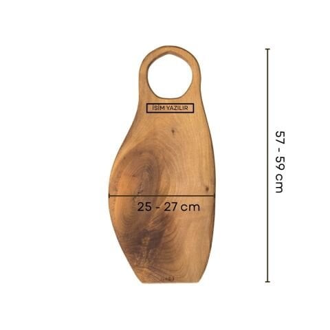 El Yapımı Ceviz Kesme & Sunum Tahtası 57 Cm