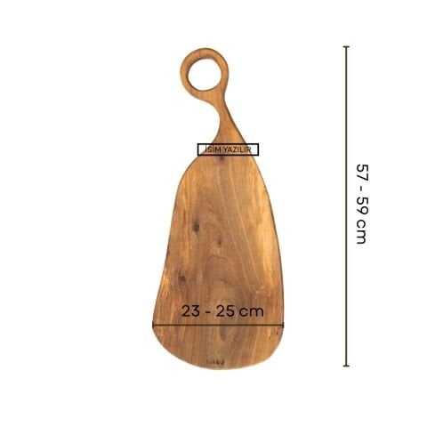 El Yapımı Ceviz Kesme & Sunum Tahtası 57 Cm Model 2