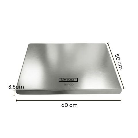 316L 1,5 Mm Kalınlığında Paslanmaz Çelik Kesme Tahtası 50x60 Cm – Üstün Hijyen, Maksimum Dayanıklılık
