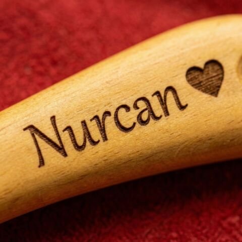 Personalized 2-Piece Boxwood Comb Set with Handle, 23 cm | Handmade Premium