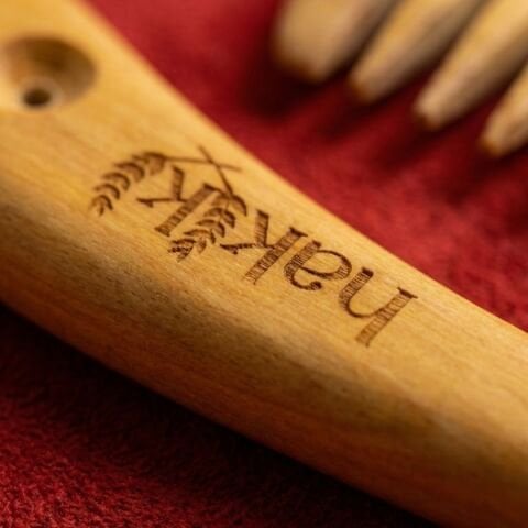 Kişiye Özel 2 Parça Saplı Şimşir Tarak Seti 23 Cm | El Yapımı Premium