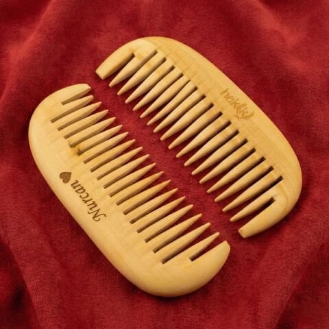 Kişiye Özel Geniş Dilli Şimşir Tarak Seti | El Yapımı Premium