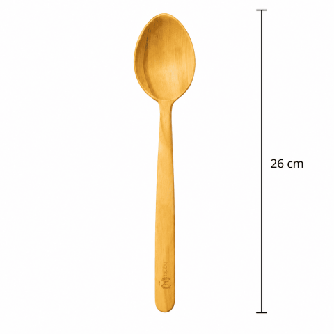 Kişiye Özel Doğal El Yapımı Gerçek Şimşir Servis Kaşığı 26 Cm