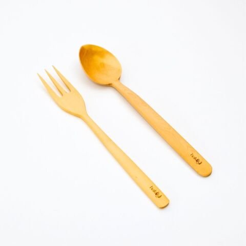 Kişiye Özel Şimşir Kaşık ve Çatal Seti 30 Cm