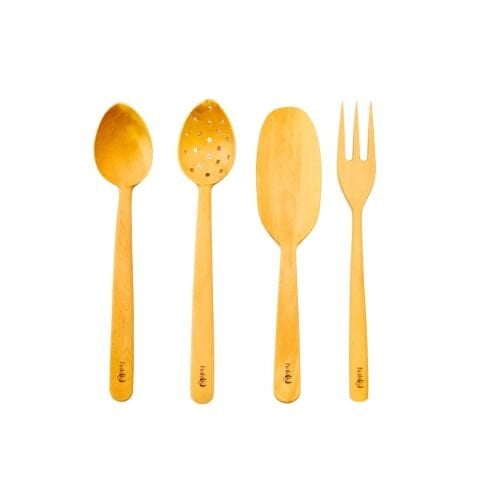 Kişiye Özel Şimşir 4'lü Mutfak Servis Seti 30 Cm