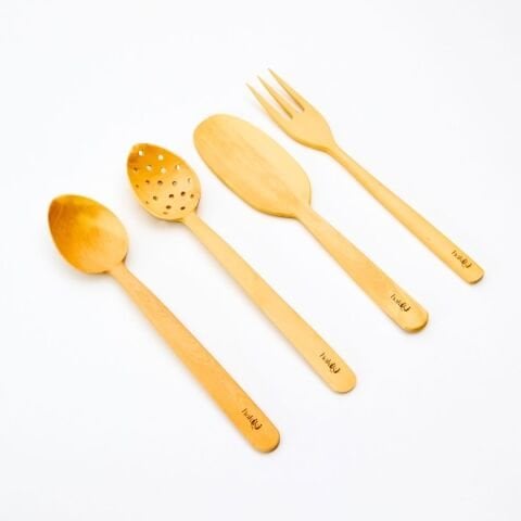 Kişiye Özel Şimşir 4'lü Mutfak Servis Seti 30 Cm